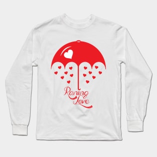 Raining love red Long Sleeve T-Shirt